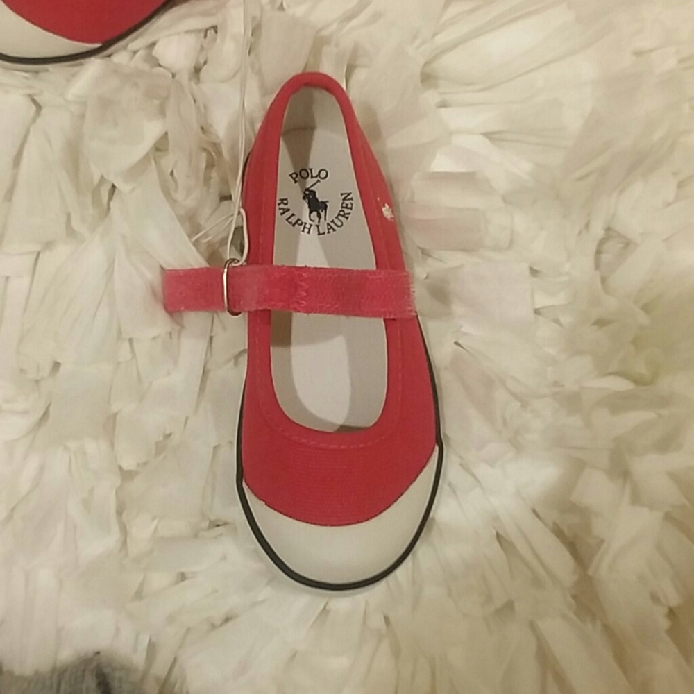 ๐HP๐ Polo Ralph Lauren Pink Mary Janes Sneakers 9 ๐HP๐ - Picture 11 of 15